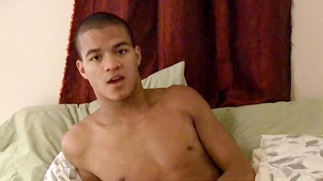 Sexy tanned gay is talking dirty on the cam