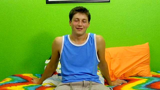 Skinny boyfriend is giving an interview