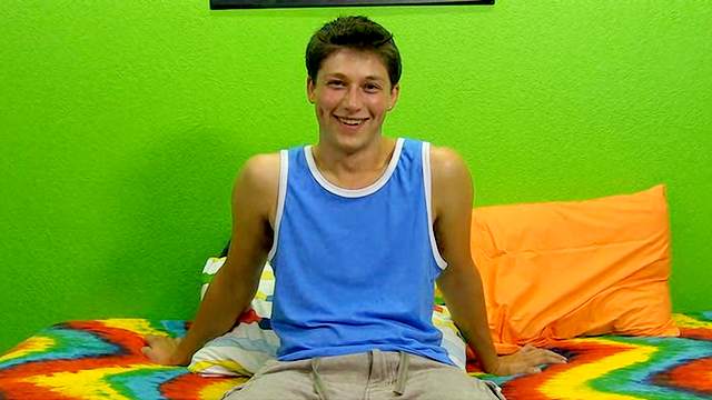 Skinny boyfriend is giving an interview
