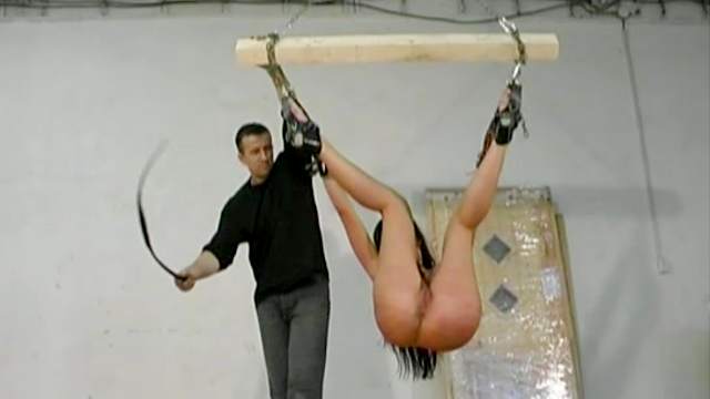 Hardcore BDSM sex with slender brunette