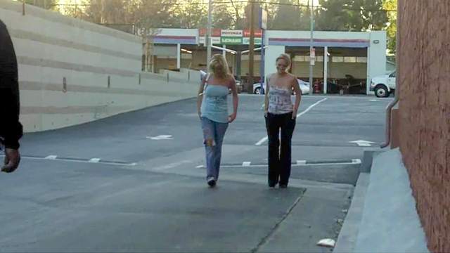 Stranger is taking off bras from cute babes on the street!