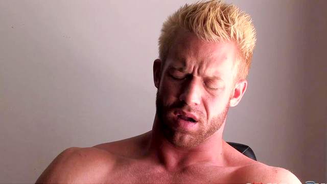 Blond gay Jocks masturbates his dick in the camera