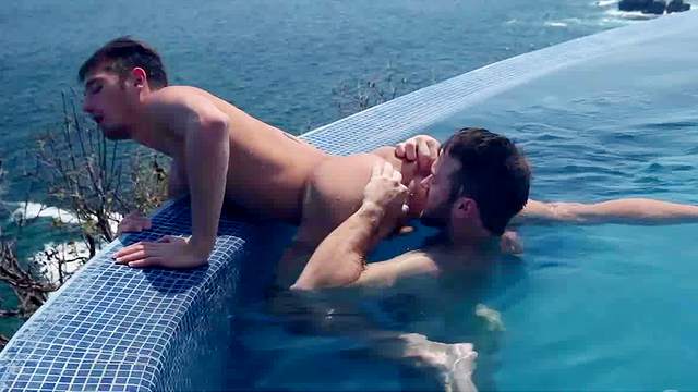 Gabriel Clark and JD Phoenix are fucking in the pool