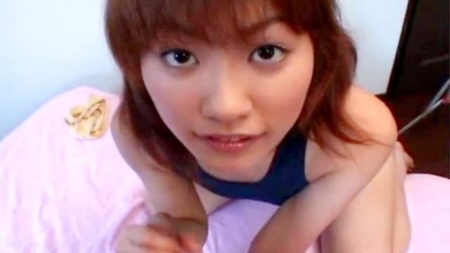 Redhead babe Kyouka Usami sucks a dick with pleasure