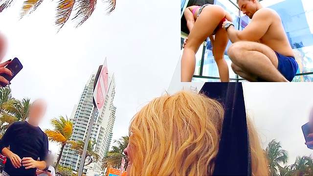 Hardcore blonde Alexis Monroe is fucking in the public