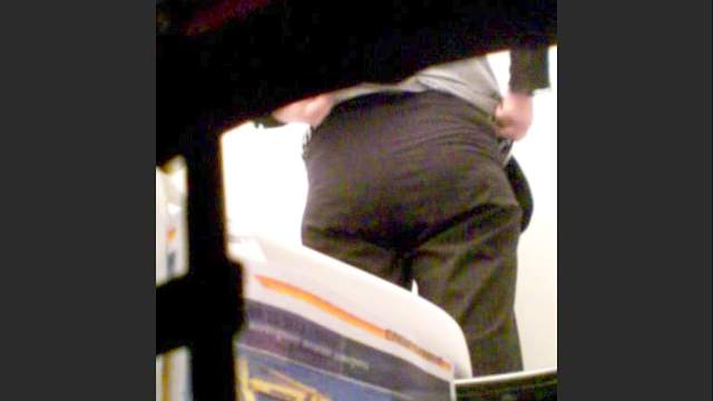 Innocent babe with sexy ass is peeing