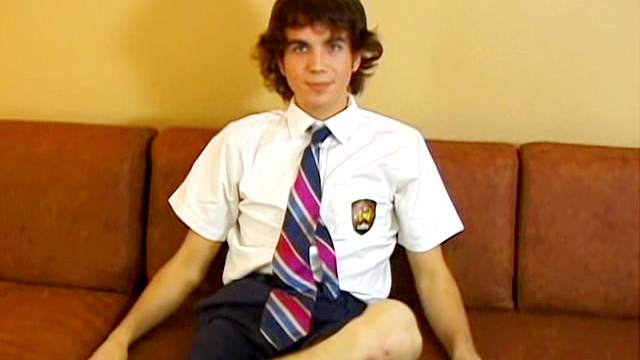 Logan Miles is masturbating his nice long dick