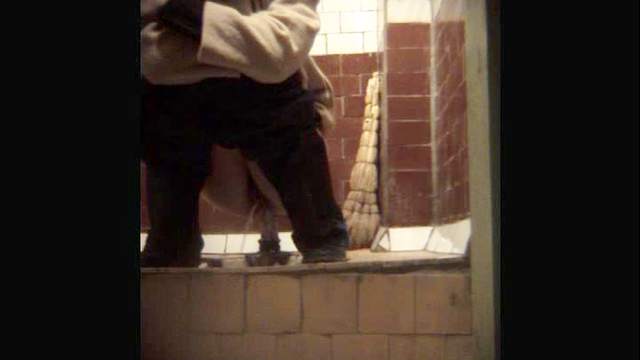 Sweet sensual babe with nice face is peeing