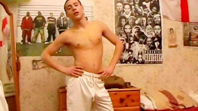 Hardcore gay is showing off his truly long dick